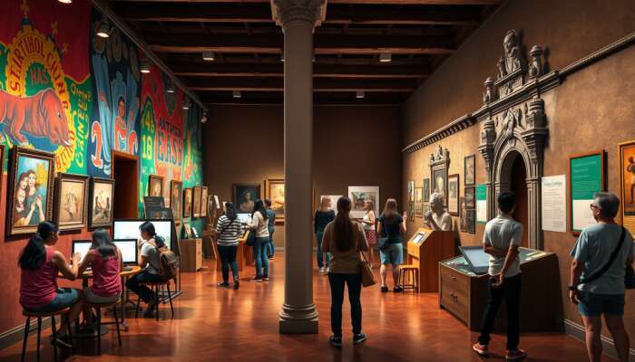 Art students in workshops at colorful Centro Cultural Ignacio Ramírez, and history enthusiasts exploring ancient exhibits at historic Casa de Allende.